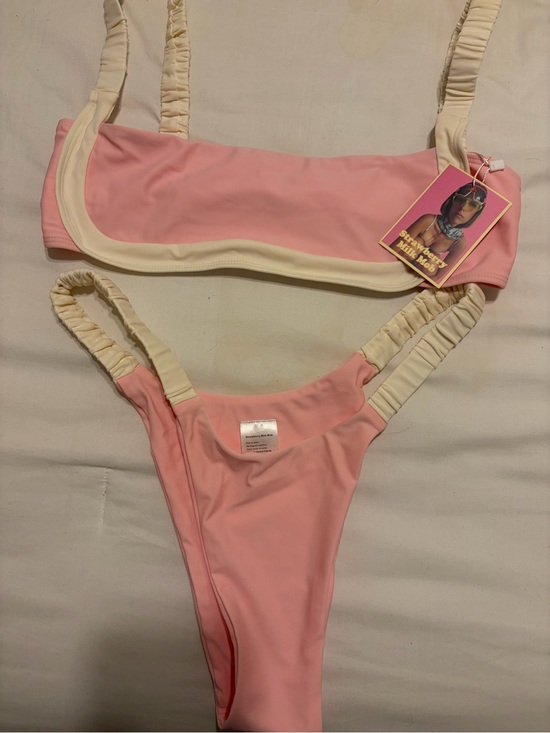 Strawberry Milk Mob Other - Strawberry Milk Mob Pink and Cream Two-Piece Bikini